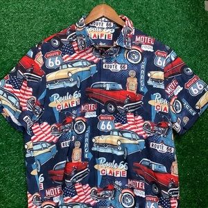 Route 66 Cafe Button Down 🚗🔥